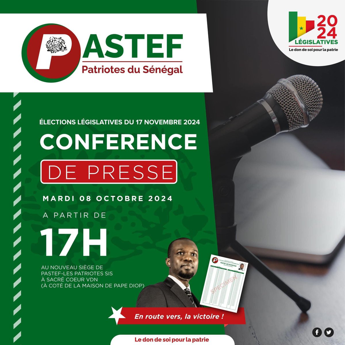 PapeDudu_ndoye's tweet photo. Warna meneu am 1000 abonné patriote yi n’a gaw😎✌🏽  

@SonkoOfficiel❤️ 
@PR_Diomaye❤️
 Focus le 17 inchallah🇸🇳☝🏾

#pastef #electionlegislative #electionlegislative2024 #senegal https://t.co/xBaselolJg