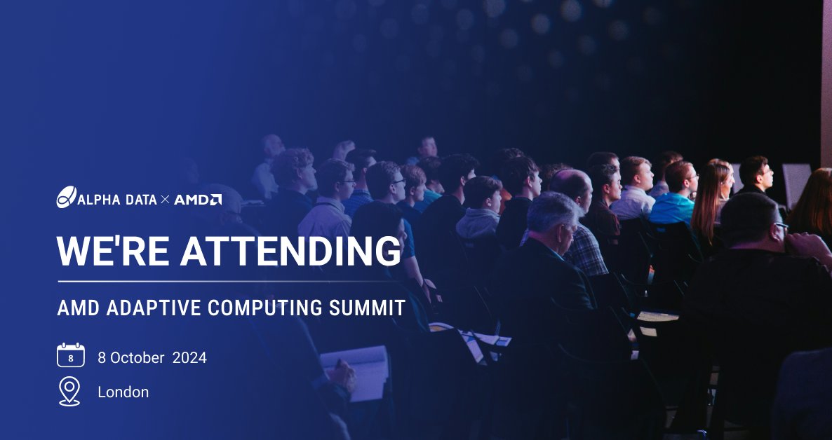 AlphaDataFPGA's tweet image. 🙌 Excited for the @AMD Adaptive Computing Summit in London on 8 October!
As an AMD Adaptive Computing Certified Partner, we're proud to attend & support our partners.
👋 Say hi to the team and see AMD-VE2302 and the ADM-VA601 demos!
#AMD