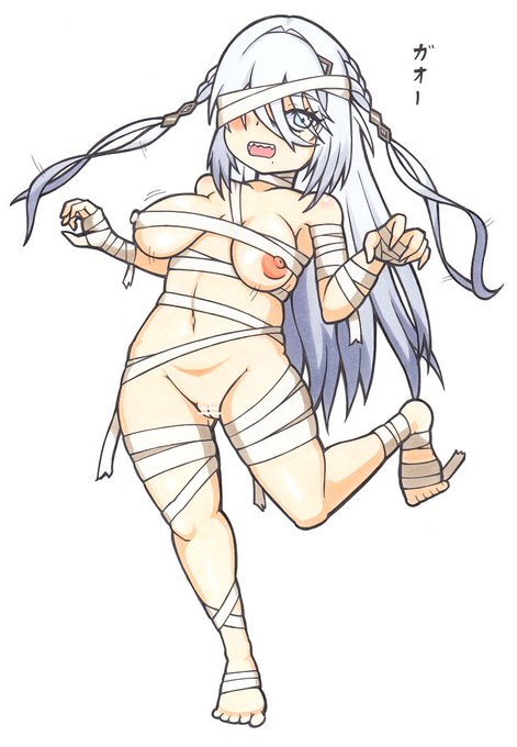 sphaさんのエッチ絵です、ハロウィン意識でマミー風に 