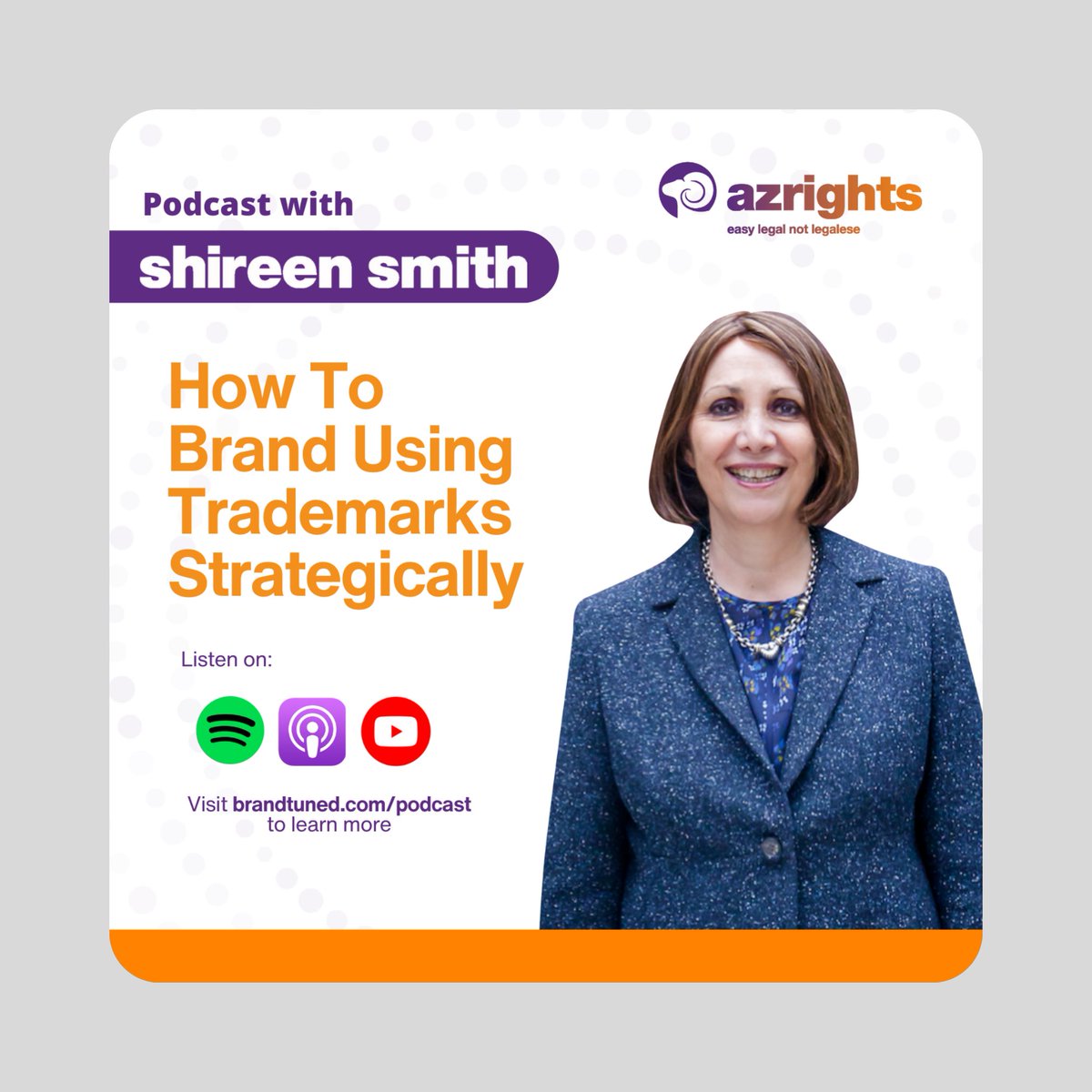 Find out how trademarks protect and boost your brand's identity. 📈🚀

Listen to the episode here youtu.be/F_AkEG3rW0I and hit subscribe! 📣

#Trademarks #BrandingStrategy #BrandIdentity #TrademarkLaw #Entrepreneurship #BusinessGrowth #BrandTuned