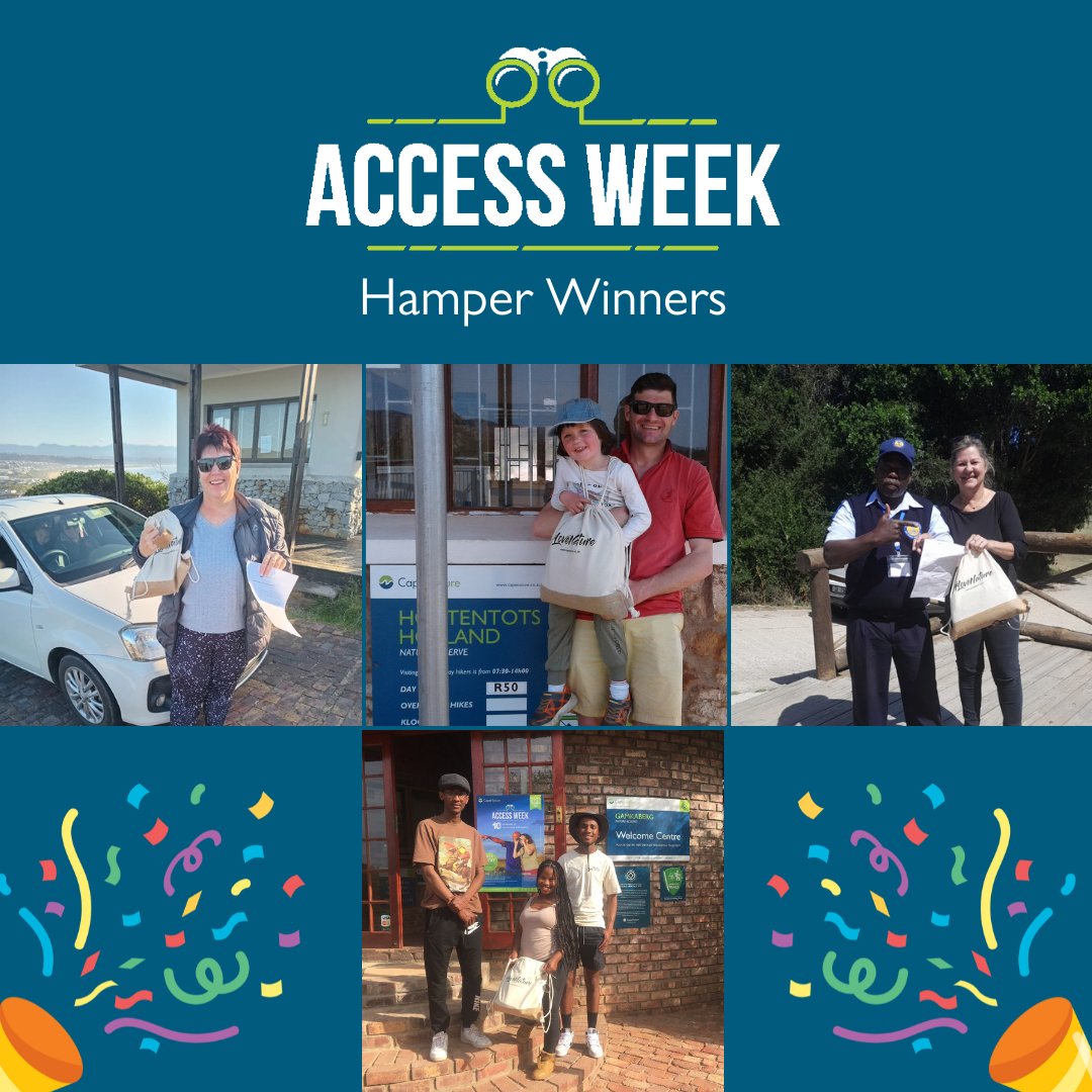 CapeNature1's tweet image. Congratulations to Chris Puren who visited one of the participating nature reserves during Access Week. We also handed out a jam packed hamper to every tenth person entering each reserve during the week

#CapeNature
#AccessWeek
#Winners
#Congratulations