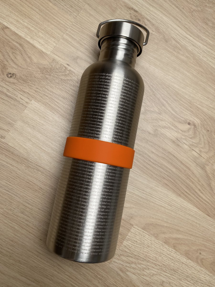 OrangeBitman's tweet photo. @seedor_io @coinjoined wann gibt es bedruckte BIP39 Silikonbänder für die #bitcoin Bottle im Shop? Tee is HOT ☺️ https://t.co/APmwXiXJ7e