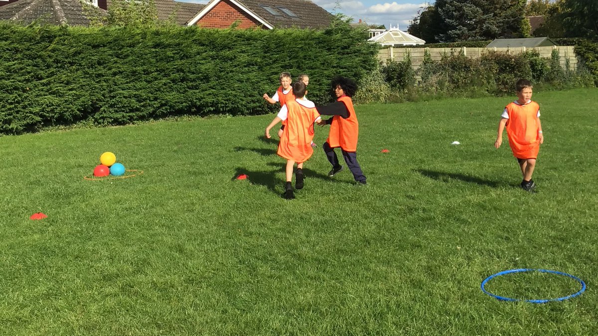 RalphBPSch_York's tweet photo. Class 9 enjoyed their PE session with Mr Stephenson. Working together, they had to capture balls from the opponent team. #RBPSPE https://t.co/oWLvrA3wFP