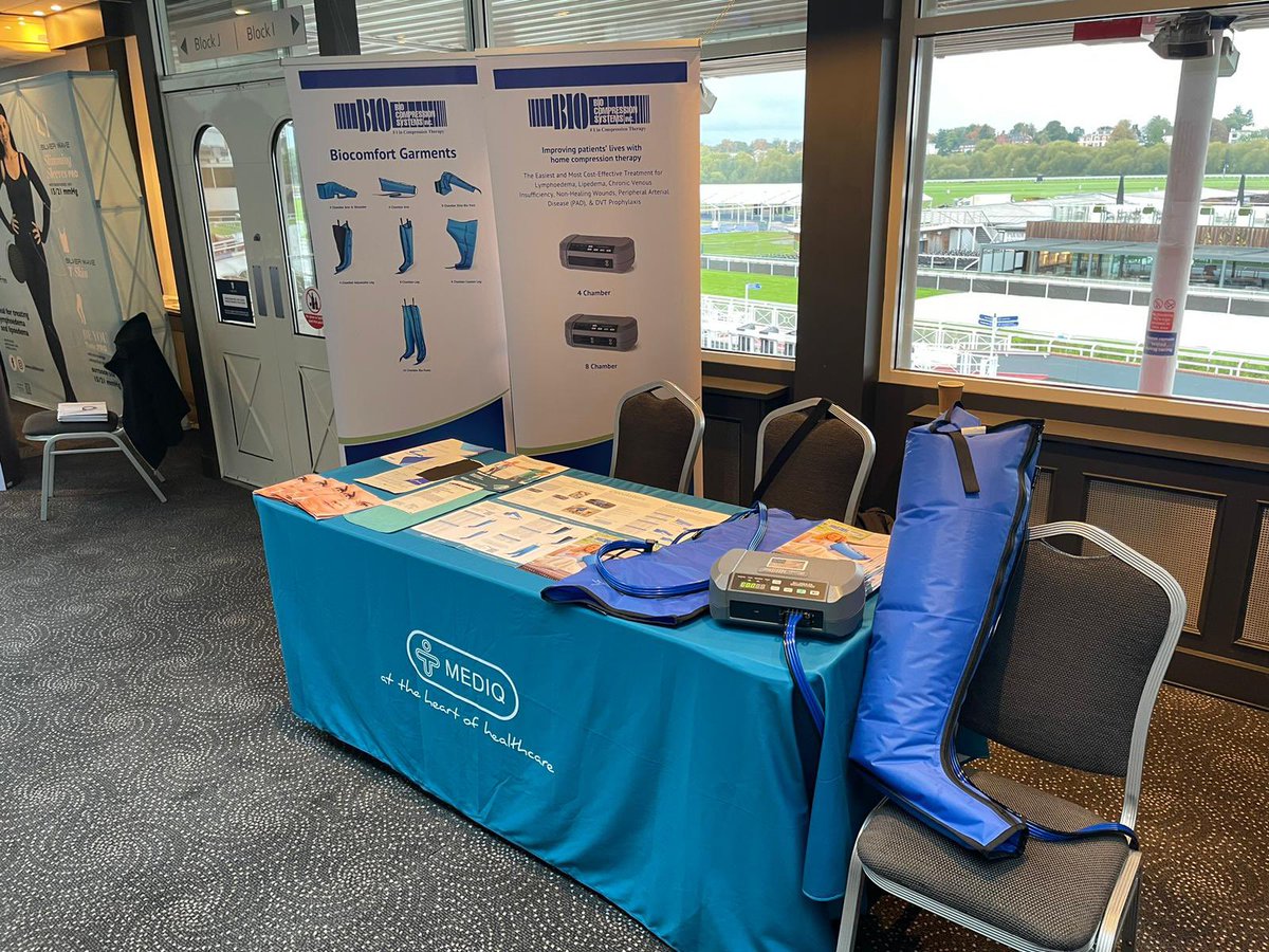 MediqUK's tweet photo. It’s high odds for a great day at the BLS Conference! #biocompression is the front-runner for managing Lymphoedema from home. #BLS2024 #kliniderm #zorflex #Nosa #Chesterracecourse https://t.co/dNWRuRbjt3