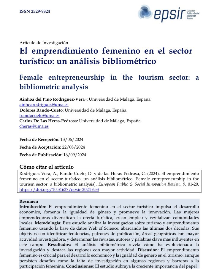 lrandocueto's tweet photo. Primer artículo de otoño 24. La revista EPSIR recoge un trabajo en el que participo junto a @carlosdlheras y Ainhoa del Pino Rodríguez Vera. Esta investigación, que presentamos en @CUICIID 2024, se enmarca en el Proyecto Nacional COmMUp (https://t.co/VO6SCE3Rjq). https://t.co/54eTTif24w