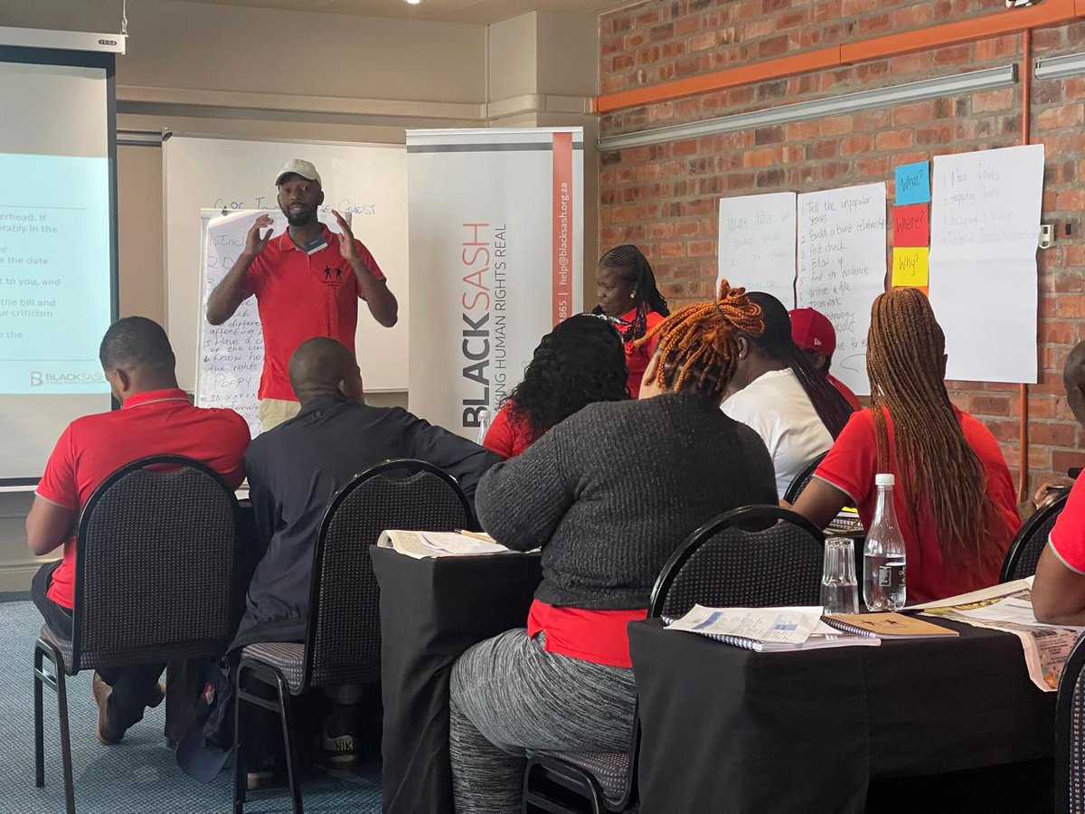 black_sash's tweet photo. Day two of the Dullar Omar School βfocus on writingβ stream facilitated by Black Sash is currently underway. Community-based paralegals have been trained on writing for advocacy and legal writing for community paralegals.
#makinghumanrightsreal https://t.co/IEqhyqWEFL