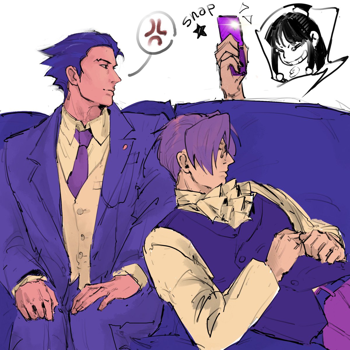 shiza_sarada's tweet image. day 7 of #ACEATTOBER (free/rest)
#PhoenixWright #MilesEdgeworth #AceAttorney