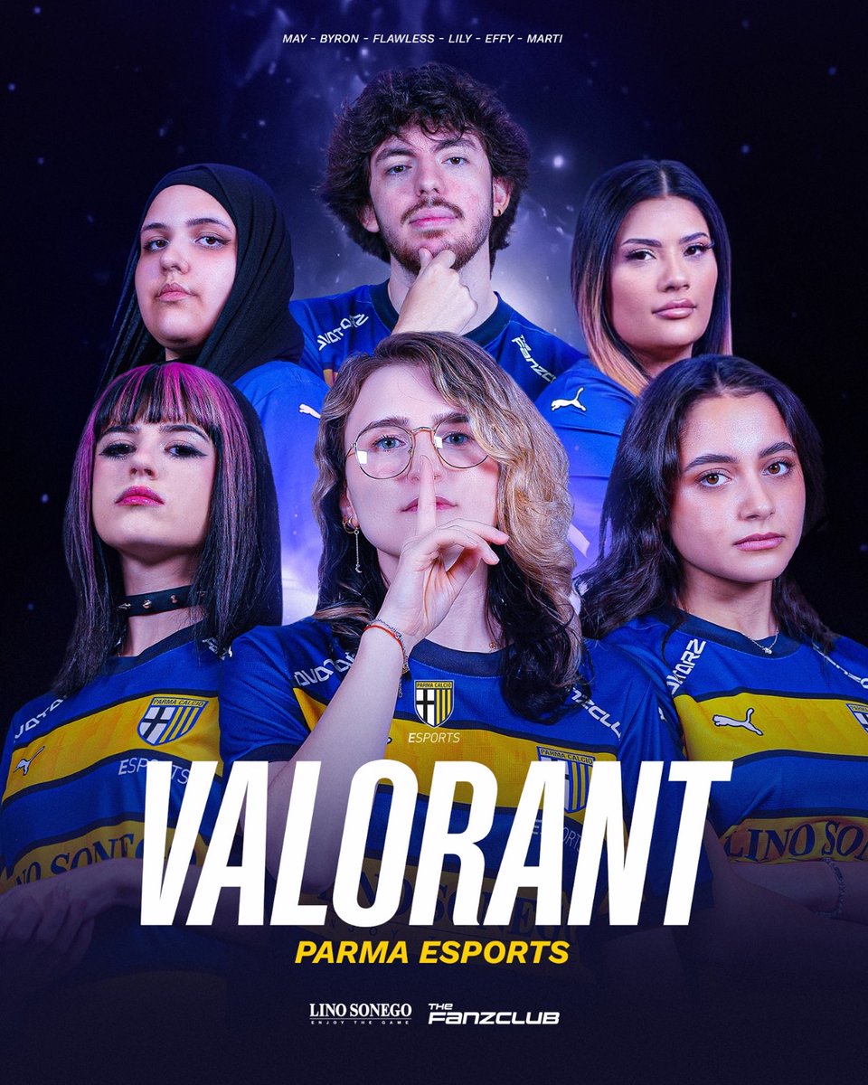 Today our partner Parma Esports is announcing their Valorant team! 📢

🇮🇹 <a href="/Seffyraa/">Effy</a> 
🇮🇹 <a href="/martimarinii/">martii</a> 
🇮🇹 <a href="/llilyval/">lily</a> 
🇸🇪 <a href="/_Flaawlesss/">FLAWLESS 💕</a> 
🇸🇾 <a href="/may1v5/">.</a> 

🇮🇹 <a href="/Byron_csgo/">Byron</a> 
🇮🇹 <a href="/highhVAL/">highh</a> 

We wish them the best of luck for the upcoming tournaments and season 🫰🏻
