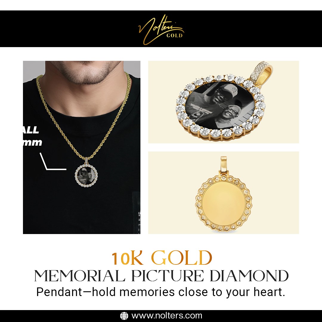 NoltersGold's tweet photo. Cherish precious memories with our 10k Gold Memorial Picture Diamond Pendant. Keep loved ones close always. Personalize yours at Nolters Gold.

https://t.co/r9ggd1flfE  

#MemorialJewelry #GoldPendant #MemoryKeepsake #PersonalizedJewels #NoltersGold https://t.co/N39A8t0QB8