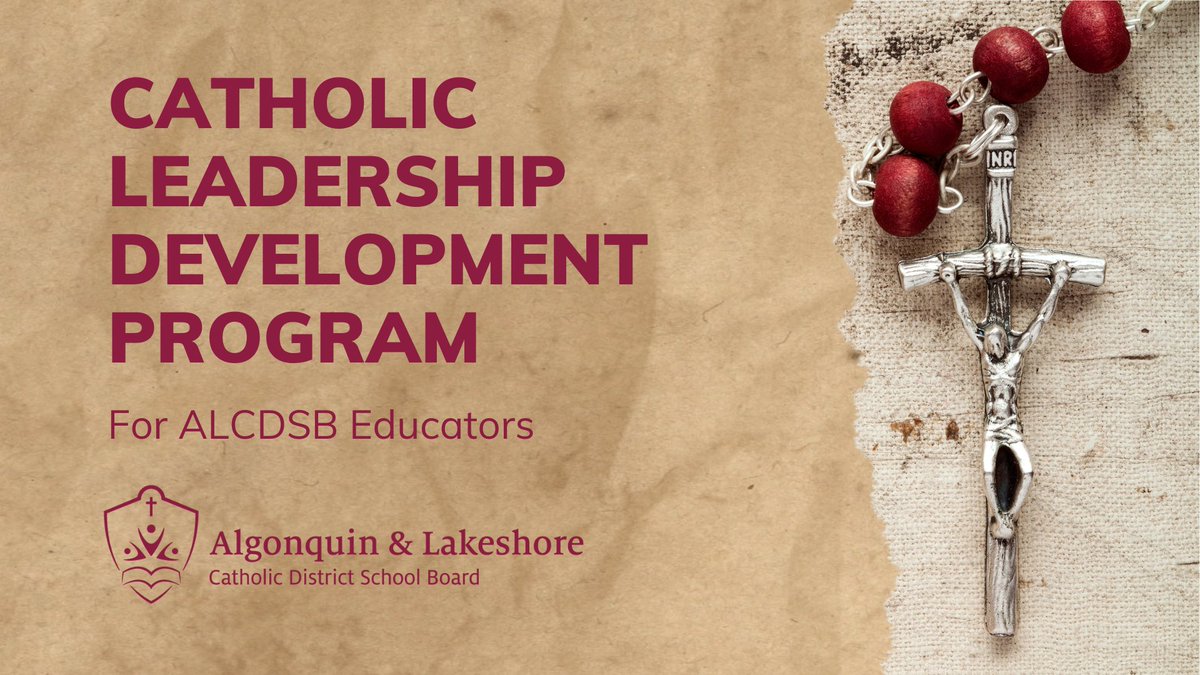 Ready to begin your professional and personal leadership journey? ALCDSB educators interested in registering for the Aspiring Catholic Leadership Parts 1 and 2 program need to register by this Friday, October 11. Details: bit.ly/47hkECV