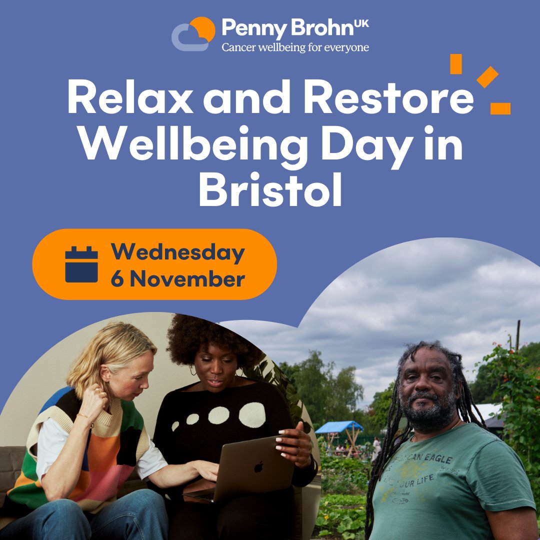 Relax and Restore Cancer Wellbeing Day in Bristol🌱

Led by our experienced team of cancer specialists🌿

Book here 👉️ l8r.it/RHIZ

📅 Wed 6 Nov
🕗️ 10am
📍 Penny Brohn UK, Bristol, BS20 0HH

#CancerSessions #CancerSupport #CancerWellbeing #CopingWithCancer #Cancer