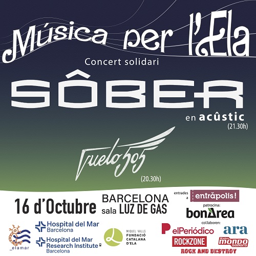 Encara pots tenir la teva entrada!

Música per l'#ELA: concert solidari amb <a href="/SoberRock/">SôberÔficial</a> i <a href="/vuelo505oficial/">Vuelo 505</a> a l@LuzdeGasClub 🎸

Concert solidari amb <a href="/_elamar/">Unidad Multidisciplinar de Motoneurona/ELA PSMAR</a> i <a href="/fmiquelvalls/">Fundació Catalana d'ELA Miquel Valls</a>. Per la #recerca a l'<a href="/HMar_research/">HMar Research Institute</a> i els pacients!

🗓️ 16/10

Us hi esperem!

hospitaldelmar.cat/ca/noticies/vi…
