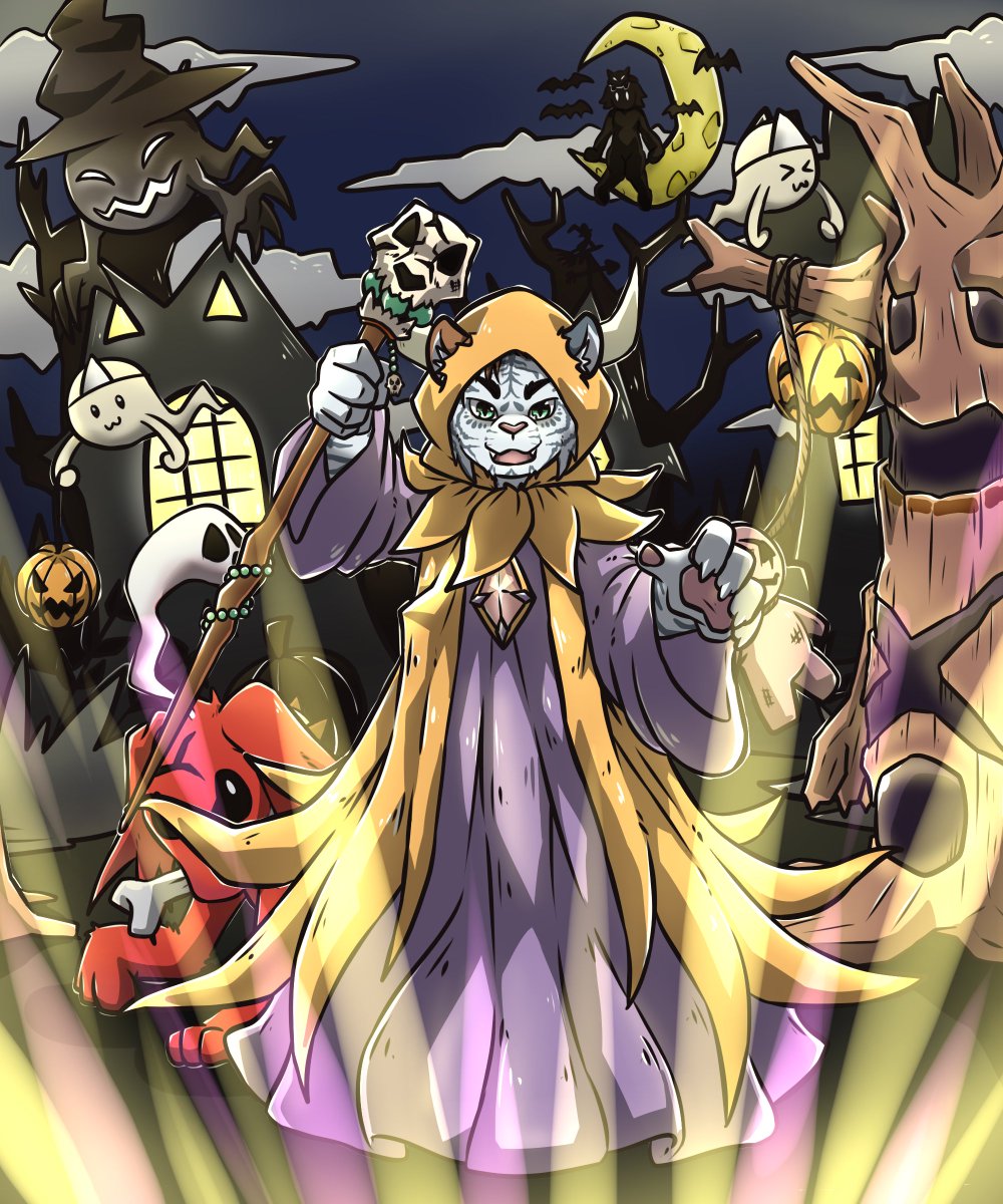 Pesakh2's tweet photo. An awesome halloween theme art for my name card. I am joining the dark side for this October >:3c

Feel free to have them if you meet me in Infurnity.

Art by @isekhard https://t.co/GxNOFP9TCx