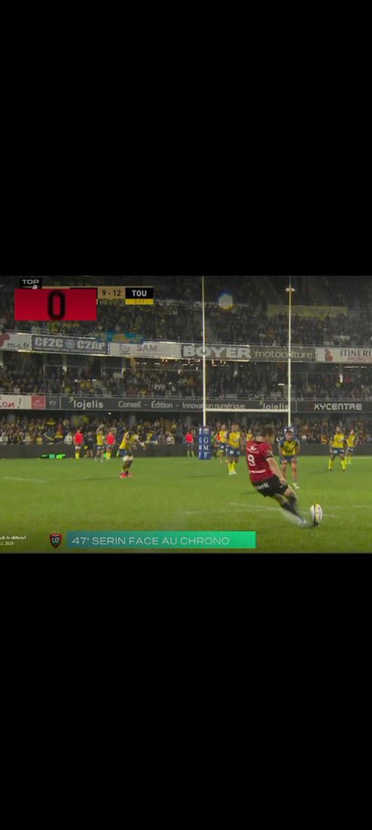 stevalo's tweet photo. #ASMRCT @CanalplusRugby honte à vous pour faire un montage grossier lors du match Clermont RCT afin de justifier les erreurs d’arbitrage de ce match. Vous affirmez que la pénalité de @Serin_Baptiste n’était pas valide pour  confirmer votre partialité. https://t.co/rGLOABgis6