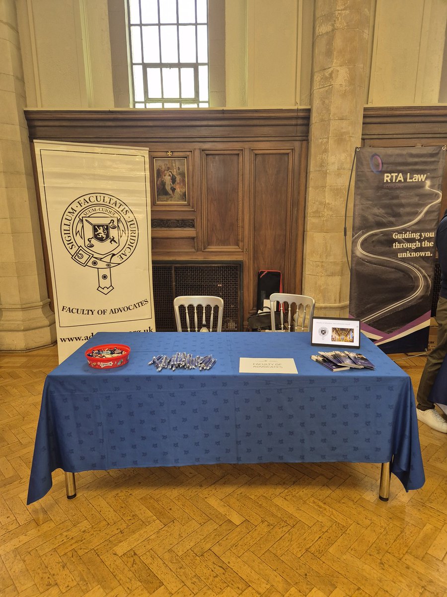Thats the <a href="/FacultyScot/">Faculty of Advocates</a>  stall all set up for the <a href="/EdinburghNapier/">Edinburgh Napier University</a> law fair