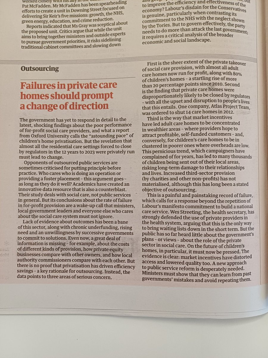 Susanna Rustin (@susannarustin) on Twitter photo This morning's editorial on social care marketisation failure (see also <a href="/_tomwall/">Tom Wall</a>'s story on <a href="/BenGoodair/">Ben Goodair</a> & <a href="/AMBachMortensen/">Anders Bach-Mortensen</a> research) This morning's editorial on social care marketisation failure (see also <a href="/_tomwall/">Tom Wall</a>'s story on <a href="/BenGoodair/">Ben Goodair</a> & <a href="/AMBachMortensen/">Anders Bach-Mortensen</a> research)