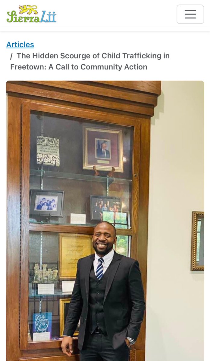 The Hidden Scourge of Child Trafficking in Freetown: A Call to Community Action

<a href="/Alimamy14450686/">Alimamy Koroma</a>

If a total stranger were to walk up to you and ask that they adopt your 5 year old daughter, how would you react? 

sierralii.gov.sl/articles/2024-…