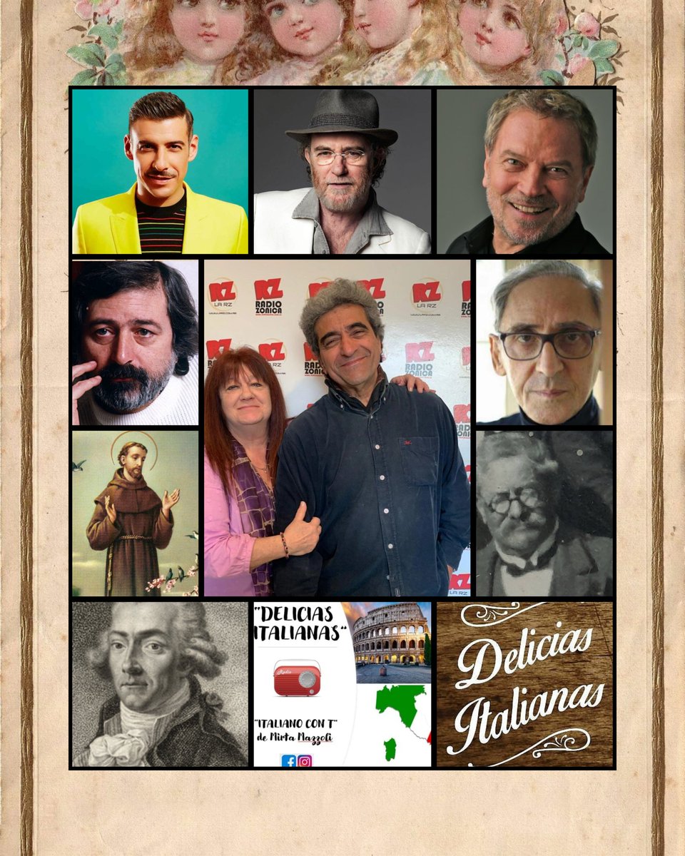🎧🇦🇷🇮🇹 HOY Martes 8/10 a las 15 hs.Arg. 20 hs. It. en Delicias Italianas <a href="/RADIOZONICA/">#RadioZonica #Zonica➕</a> celebramos a San Francisco de Asis con las Voces de <a href="/frankgabbani/">Francesco Gabbani</a>
<a href="/fdegregori/">Francesco De Gregori</a> <a href="/FrancoSimoneFS/">Franco Simone</a> Francesco Guccini y <a href="/francobattiato/">francobattiato</a> mas Estrenos Musicales Conducen Estela Farini y Jose Parisi