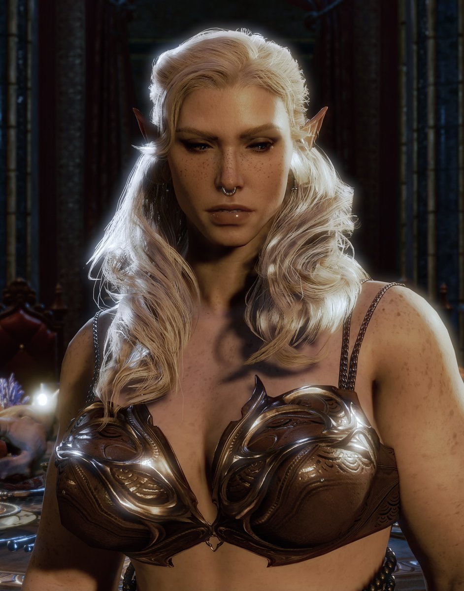 elvenhoneyed's tweet image. thank you so much @ClaySpaceDesign for giving euphie her real curves and the bits to adorn them 🪷📿