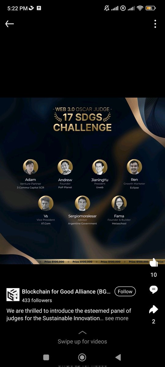 I'm excited to be part of the esteemed panel of judges for <a href="/ChainforGood/">Blockchain for Good Alliance (BGA)</a> /BGA Sustainable Innovation Summit! merging blockchain with global impact to drive solution aligned with the UN' 17 Sustainable Development Goals.
Register project bit.ly/3ZyDnrS.
#BlockchainForGood