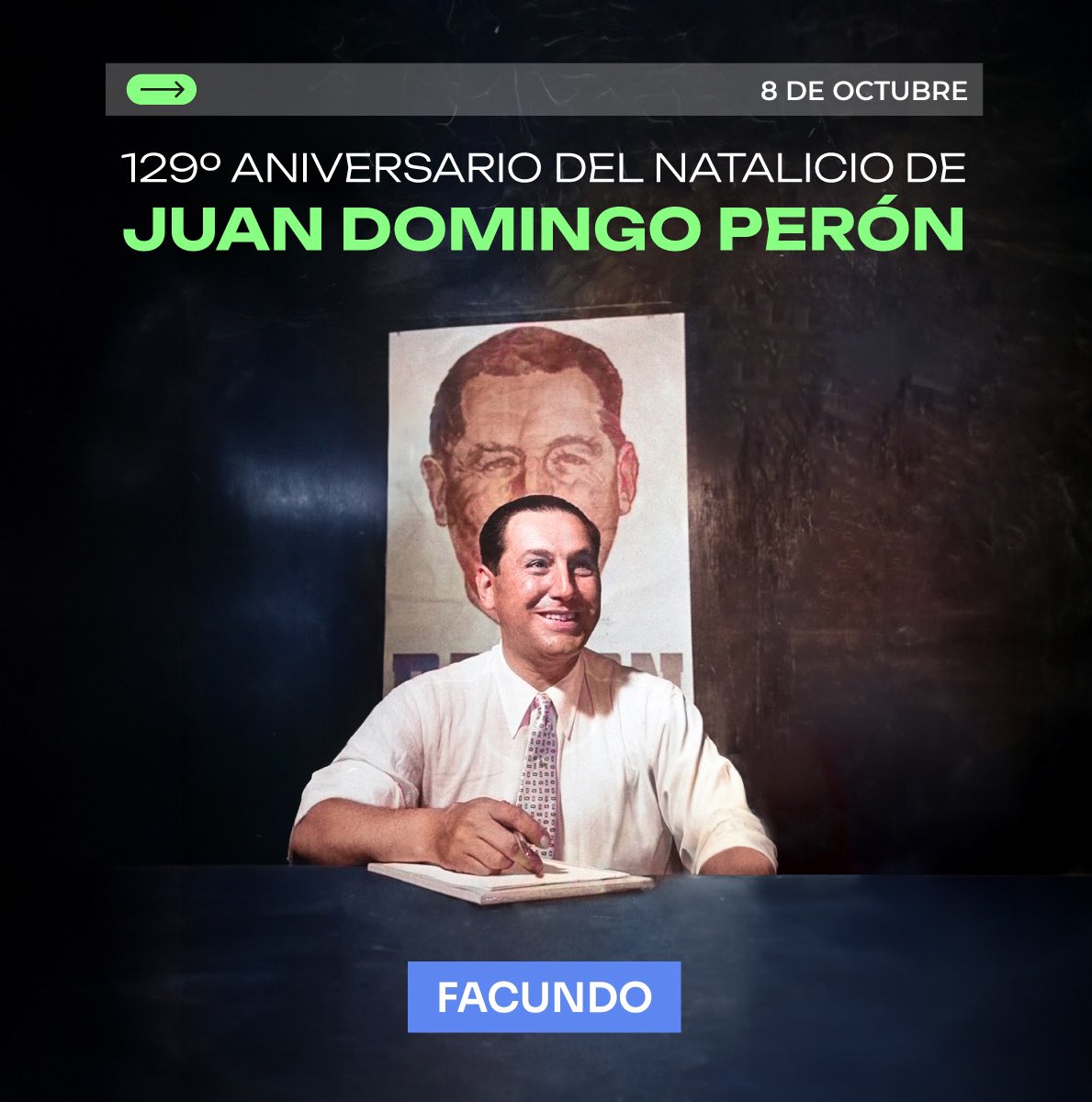129° aniversario del natalicio del General Juan Domingo Perón ✌️

Mantener vivo su legado es estar comprometidos en reconstruir la movilidad social ascendente para todos los trabajadores argentinos 🇦🇷