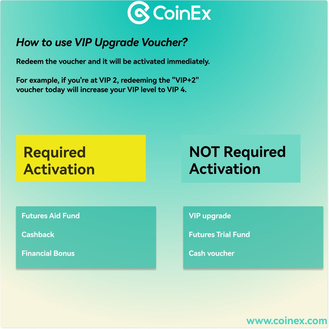 CoinExCS's tweet photo. 🔥#CoinExtips 178 Exclusive benefits for #CoinEx Traders

🪙With 6 vouchers, now you can save more on the fees. Here's how VIP vouchers work.

#CETizen #暗号資産  @CoinEx_official @CoinExNigeria
@coinexindia @CoinexPortugues https://t.co/dpf1t6WDQJ