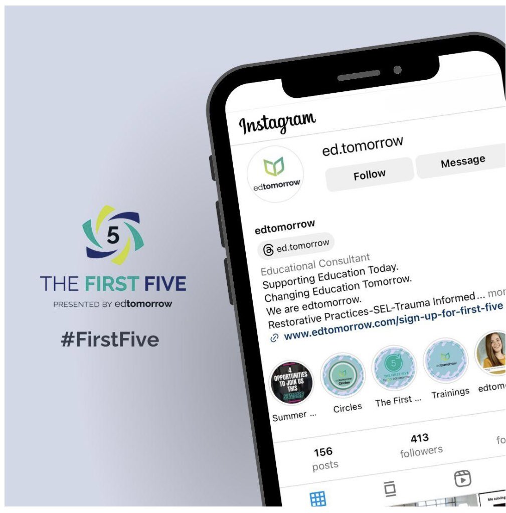 SHOUT OUT!  We want to hear from you. By tagging us and using the hashtag #FirstFive, you help us celebrate your successes and inspire fellow educators around the world.

So, don’t forget to share your moments of connection today.
#FirstFive #edtomorrow #shoutout