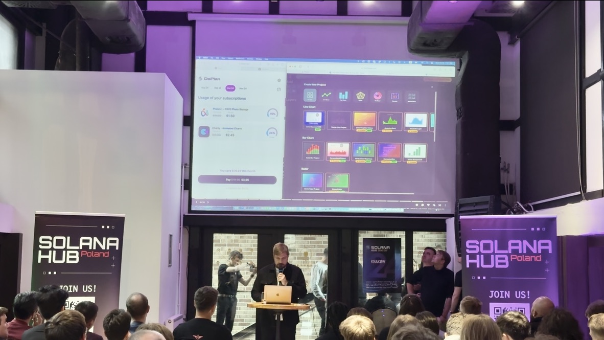 The second ever LIVE demo of DePlan 2.0 in public after announcement at <a href="/SolanaConf/">Solana Events</a> 🚀 This time with chartyapp.com that already supports 'Pay with DePlan' option ✅
