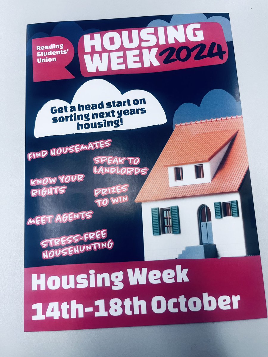 Looking forward to Housing Week 🏠 
<a href="/UniofReading/">Uni of Reading</a> <a href="/ReadingUniSU/">Reading Students’ Union</a>