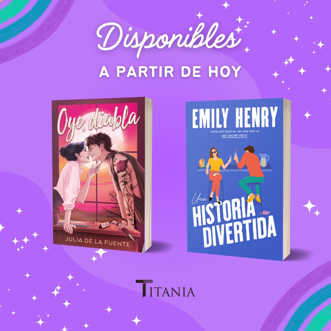 Titania (@titania_ed) on Twitter photo ¡Ya podéis encontrar en librerías dos romances irresistibles! 💖
🔥 #OyeDiabla de <a href="/JuliaDlafuente/">Julia De la Fuente 📕</a>
❤️ #UnaHistoriaDivertida de @AuthorEmilyHenr
¡No os quedéis sin vuestro ejemplar! ¡Ya podéis encontrar en librerías dos romances irresistibles! 💖
🔥 #OyeDiabla de <a href="/JuliaDlafuente/">Julia De la Fuente 📕</a>
❤️ #UnaHistoriaDivertida de @AuthorEmilyHenr
¡No os quedéis sin vuestro ejemplar!