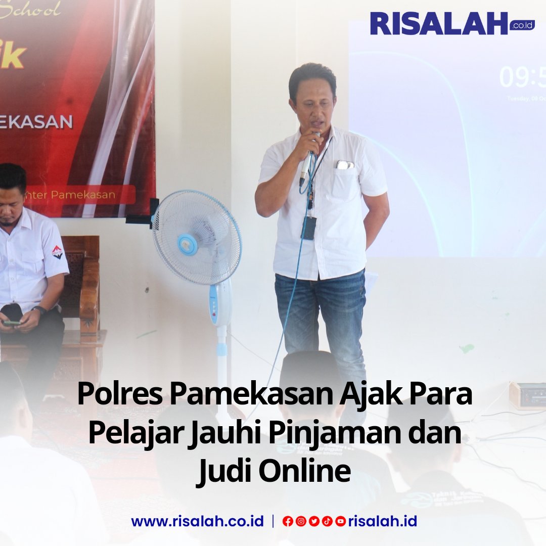 MediaRisalah's tweet photo. Polres Pamekasan Ajak Pelajar Jauhi Pinjaman dan Judi Online https://t.co/0yNBhY9ZKa