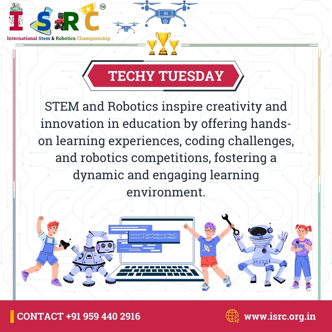 isrc_org_in's tweet image. Igniting creativity and innovation in education through STEM and robotics! 🚀🤖 Let&apos;s empower future leaders with hands-on learning and exciting challenges!

#STEMEducation #RoboticsInspiration #FutureOfEducation