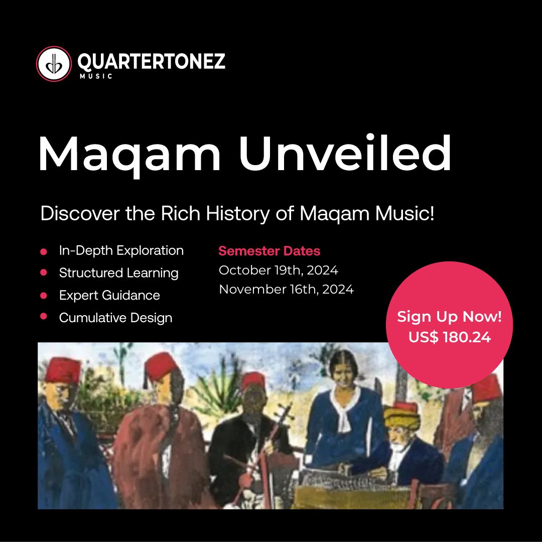 quartertonez's tweet photo. Join our Maqam Unveiled 1 workshop, running from October 19th to November 16th. Dive deep into the rich musical tradition with expert guidance. 🗓️

Secure your spot now 👉🏼 https://t.co/TbABYC1bol 

#MaqamWorkshops #ArabicMusicTradition #FallMusicClasses #CulturalHarmony https://t.co/egNkohpZcg