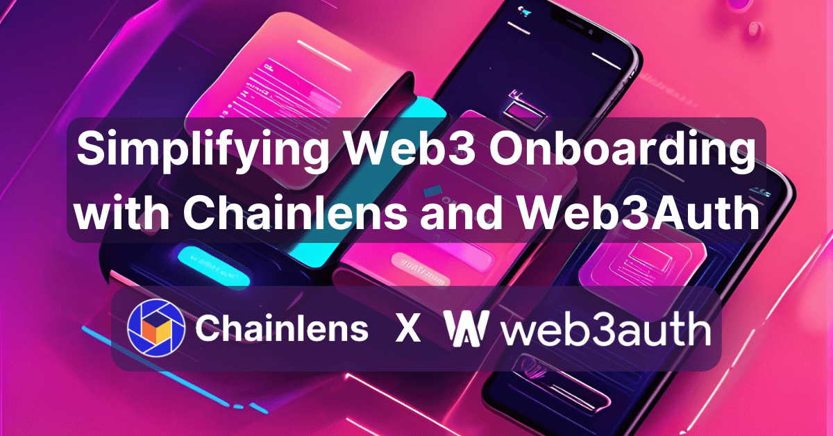 0xchainlens's tweet photo. 🚀Onboarding into Web3 just got easier! 🚀 

Chainlens integrates with @Web3Auth for seamless login using Google, Twitter, &amp; more. 

Simplify blockchain exploration, no wallet setup needed 🔥

Learn more: https://t.co/f7YYLWUrqX 

#Web3 #blockchain #Chainlens https://t.co/ey8WbaL6n0