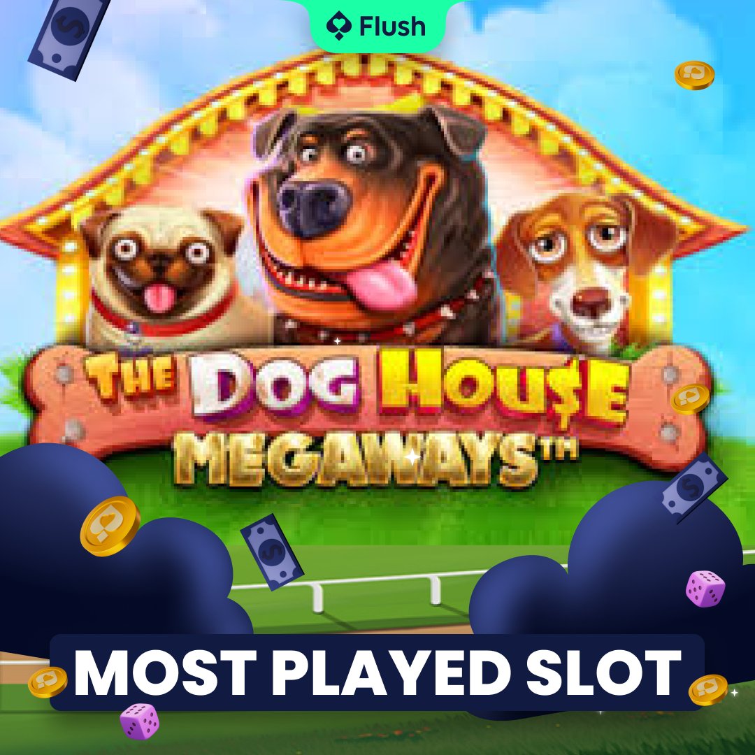 FlushCasino's tweet photo. 🎰 Most Played Slot last week, everyone was spinning on The Dog House Megaways! 💥🐶

Have you tried it yet? Time to see what all the hype’s about! 👀 https://t.co/uHLx3m1x4z

#SlotOfTheWeek #FlushFavorites #DOGE #CryptoCasino https://t.co/7qtYVemdjZ