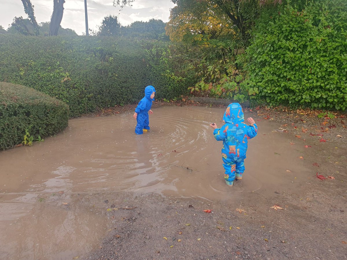 PoppinsDaycare1's tweet photo. Muddy puddles are life when you're 2 π pit stop for toast in the garden centre cafe and lots of fresh air and rain π§ π€·ββοΈ #freedom #IntrinsicMotivation #earlyyearsfun @EAS_EarlyYears @CV_UHB @mmewcav @PlayWales @PACEYCymru @cypnow https://t.co/YrJSJ1NQjt