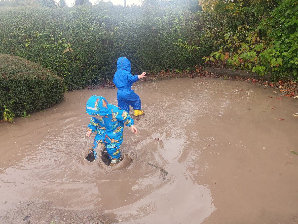 PoppinsDaycare1's tweet photo. Muddy puddles are life when you're 2 π pit stop for toast in the garden centre cafe and lots of fresh air and rain π§ π€·ββοΈ #freedom #IntrinsicMotivation #earlyyearsfun @EAS_EarlyYears @CV_UHB @mmewcav @PlayWales @PACEYCymru @cypnow https://t.co/YrJSJ1NQjt