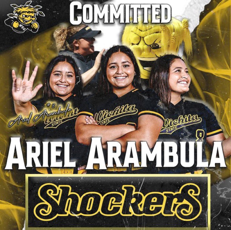 Ariel Arambula (@arielarambula_) on Twitter photo Go Shockers!! 🖤💛🌾
<a href="/GoShockersSB/">Wichita State Softball</a> <a href="/CoachBredbenner/">Kristi Bredbenner</a> <a href="/eeconomon/">Coach E</a> <a href="/EastonHerring/">Easton Herring</a> <a href="/CourtOliver24/">Courtney Oliver Elkins</a> <a href="/HSPremier08/">Hotshots National 08</a> <a href="/hotshotsnation/">Hotshots Fastpitch</a> <a href="/CyRidgeSoftball/">Cypress Ridge HS Softball</a> <a href="/ExtraInningSB/">EXTRA INNING SOFTBALL</a> <a href="/SoftbalAmerica/">Softball America</a> <a href="/SSN_Softball/">Sidelines - College Softball 🥎</a> <a href="/vypehouston/">VYPE Houston</a> <a href="/LoneStarPrepsTX/">LoneStarPreps.com</a> <a href="/LegacyLegendsS1/">Legacy & Legends Softball</a> <a href="/MaxPrepsTX/">Texas MaxPreps</a> <a href="/LineDsoftball/">Line Drive Media</a> Go Shockers!! 🖤💛🌾
<a href="/GoShockersSB/">Wichita State Softball</a> <a href="/CoachBredbenner/">Kristi Bredbenner</a> <a href="/eeconomon/">Coach E</a> <a href="/EastonHerring/">Easton Herring</a> <a href="/CourtOliver24/">Courtney Oliver Elkins</a> <a href="/HSPremier08/">Hotshots National 08</a> <a href="/hotshotsnation/">Hotshots Fastpitch</a> <a href="/CyRidgeSoftball/">Cypress Ridge HS Softball</a> <a href="/ExtraInningSB/">EXTRA INNING SOFTBALL</a> <a href="/SoftbalAmerica/">Softball America</a> <a href="/SSN_Softball/">Sidelines - College Softball 🥎</a> <a href="/vypehouston/">VYPE Houston</a> <a href="/LoneStarPrepsTX/">LoneStarPreps.com</a> <a href="/LegacyLegendsS1/">Legacy & Legends Softball</a> <a href="/MaxPrepsTX/">Texas MaxPreps</a> <a href="/LineDsoftball/">Line Drive Media</a>