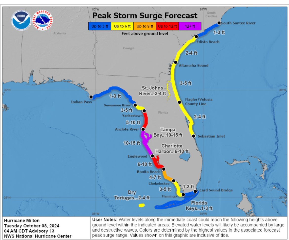 🚨 Hurricane and Storm Surge Warnings have been issued 🚨 

If you are in Evacuation Zone A or B you need to plan to evacuate those areas today and get into a safe location.

Evacuation Zone Map 👉🏻 hcfl.gov/residents/publ…