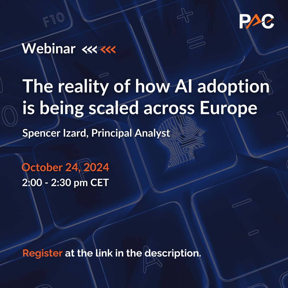 Explore key insights from the 2024 PAC CxO survey with our Principal Analyst Spencer Izard, as he reveals how European organizations are scaling AI adoption. Register here for the webinar: us06web.zoom.us/webinar/regist…

#AI #trends #webinar #Europe