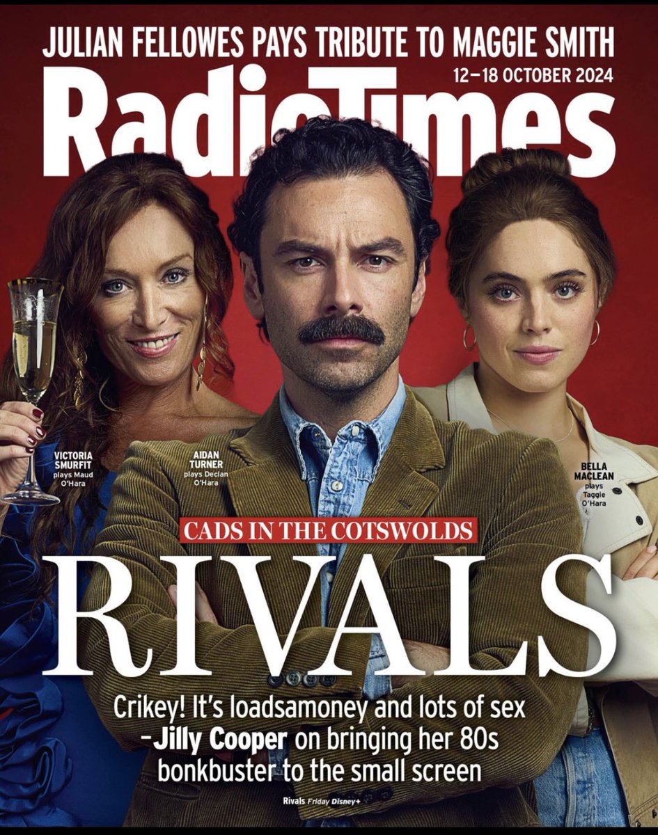 HappyPrinceTV's tweet photo. Not 1 cover 3!! Three covers!! THREE!! 
#RIVALS streaming on 
@DisneyPlusUK and @hulu  from 
Friday 18th October 👀👠🍆🐎📺🥂 https://t.co/58o1VRAyqn