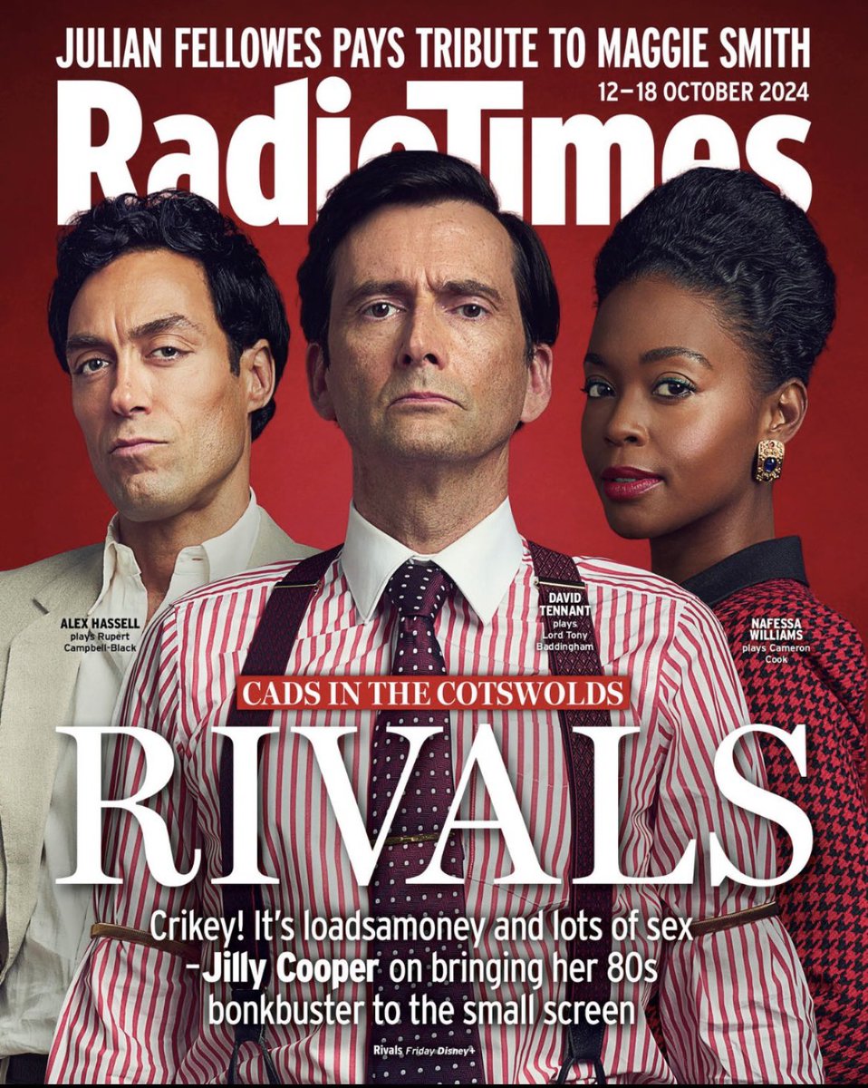 HappyPrinceTV's tweet photo. Not 1 cover 3!! Three covers!! THREE!! 
#RIVALS streaming on 
@DisneyPlusUK and @hulu  from 
Friday 18th October 👀👠🍆🐎📺🥂 https://t.co/58o1VRAyqn