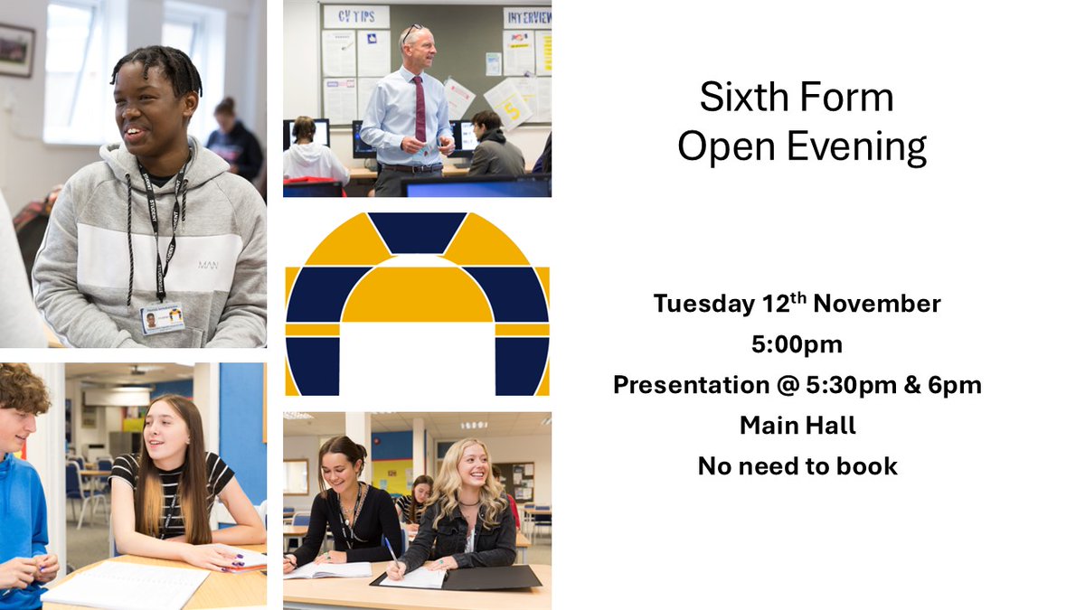 archway_school's tweet photo. Come and see the Post 16 options at Archway Sixth Form Open Evening #archwayschool #sixthform #post16options https://t.co/WBtIElIIm5