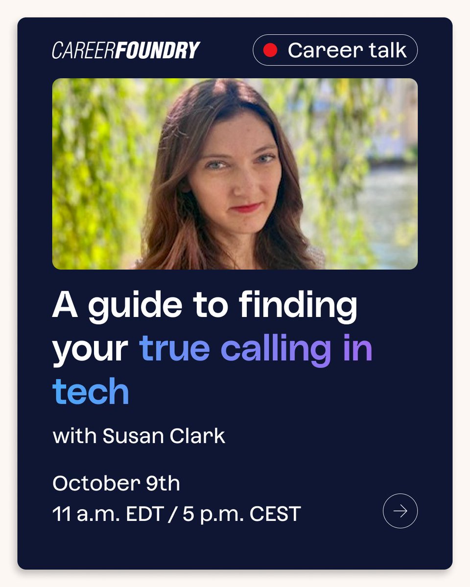 Thinking about a career change? 
Join us for a talk with seasoned career coach Susan Clark, and discover how to align your strengths and interests with the right career.  
Register here 👉 bit.ly/4fdwcKv 
#careerchange #careertips #techcareers #networking