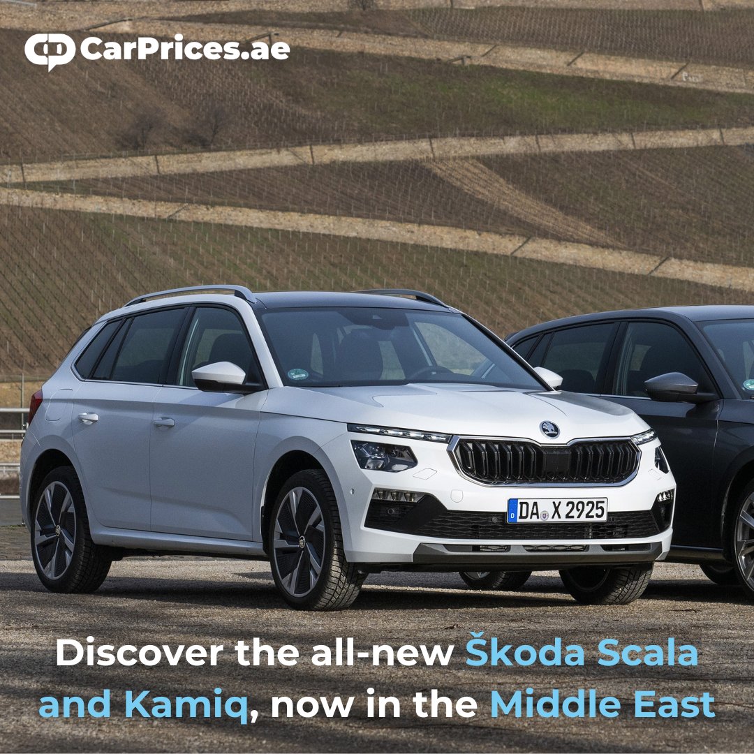 CarPricesAe's tweet photo. Discover the all-new Škoda Scala and Kamiq, now in the Middle East!

Versatile, stylish, and packed with advanced features for every drive.

Read More: https://t.co/J83ICpR81Y

#ŠkodaMiddleEast #ŠkodaScala #ŠkodaKamiq #UAEAutomotive #DubaiAutomotive #SkodaUAE  #SkodaDubai https://t.co/D15ZDyIIwM
