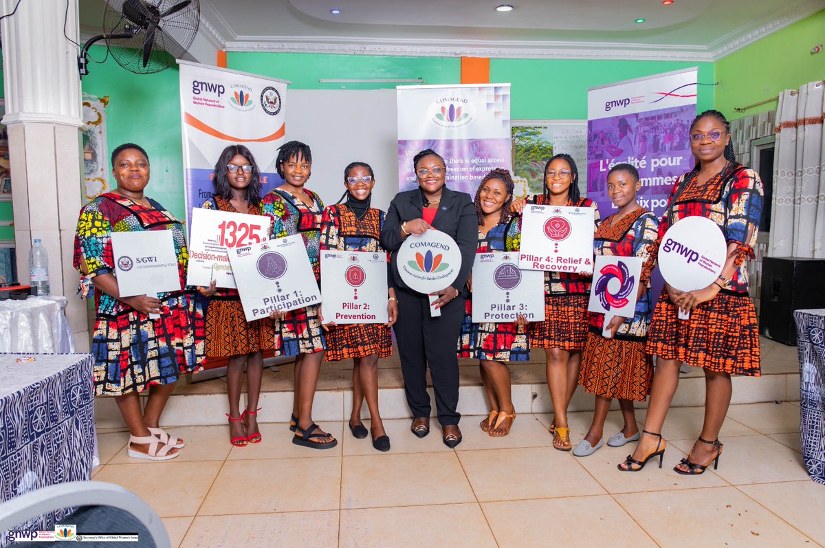 comagend cameroon (@actiongender) on Twitter photo <a href="/gnwp_gnwp/">Global Network of Women Peacebuilders (GNWP)</a> <a href="/StateGWI/">The Secretary's Office of Global Women's Issues</a> <a href="/SallyMMboumien/">Sally M Mboumien</a> <a href="/AEviaya/">Achem Eviaya</a> <a href="/Ngwengu_sharon/">Fav_sharon🇨🇲</a> <a href="/YaahFai72162/">Fai Conscience Yaah</a> <a href="/EmmanuelaNchang/">Nchang Emmanuela</a> <a href="/RBesong/">Ruth Abunaw Besong</a> <a href="/jibo_habiba/">Habiba Jibo</a> <a href="/AsohEtheldreda/">Asoh Etheldreda</a> <a href="/lum_precious/">Precious Lum</a> <a href="/MavicCBalleza/">Mavic CabreraBalleza</a> On day 1⃣, we were joined by <a href="/RBesong/">Ruth Abunaw Besong</a> <a href="/gnwp_gnwp/">Global Network of Women Peacebuilders (GNWP)</a> program officer for Africa.
⚠️ highlighting the importance of protecting #women 🚺 & their indispensable role in restoring🫂 peace 🕊️ & localizx the #UNSCR1325 on #WPS
#LocalizedbyWomen
<a href="/gnwp_gnwp/">Global Network of Women Peacebuilders (GNWP)</a> <a href="/StateGWI/">The Secretary's Office of Global Women's Issues</a> <a href="/gnwp_gnwp/">Global Network of Women Peacebuilders (GNWP)</a> <a href="/StateGWI/">The Secretary's Office of Global Women's Issues</a> <a href="/SallyMMboumien/">Sally M Mboumien</a> <a href="/AEviaya/">Achem Eviaya</a> <a href="/Ngwengu_sharon/">Fav_sharon🇨🇲</a> <a href="/YaahFai72162/">Fai Conscience Yaah</a> <a href="/EmmanuelaNchang/">Nchang Emmanuela</a> <a href="/RBesong/">Ruth Abunaw Besong</a> <a href="/jibo_habiba/">Habiba Jibo</a> <a href="/AsohEtheldreda/">Asoh Etheldreda</a> <a href="/lum_precious/">Precious Lum</a> <a href="/MavicCBalleza/">Mavic CabreraBalleza</a> On day 1⃣, we were joined by <a href="/RBesong/">Ruth Abunaw Besong</a> <a href="/gnwp_gnwp/">Global Network of Women Peacebuilders (GNWP)</a> program officer for Africa.
⚠️ highlighting the importance of protecting #women 🚺 & their indispensable role in restoring🫂 peace 🕊️ & localizx the #UNSCR1325 on #WPS
#LocalizedbyWomen
<a href="/gnwp_gnwp/">Global Network of Women Peacebuilders (GNWP)</a> <a href="/StateGWI/">The Secretary's Office of Global Women's Issues</a>