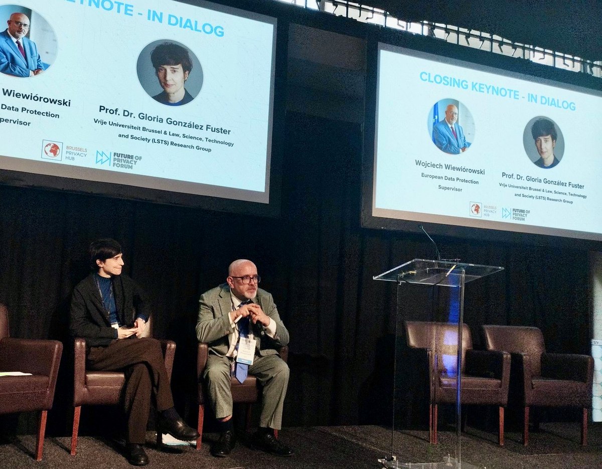 EDPS (@eu_edps) on Twitter photo #EDPS <a href="/W_Wiewiorowski/">Wojtek Wiewiorowski</a> taking part in conversation with <a href="/FusterGloria/">gloria gonzález fuster</a> at the 8th edition of the Brussels Privacy Symposium <a href="/BPrivacyHub/">Brussels Privacy Hub</a>. Practical implementation of the EU #AIAct and interplay with other fields of law are among the topics discussed and presented to the audience #EDPS <a href="/W_Wiewiorowski/">Wojtek Wiewiorowski</a> taking part in conversation with <a href="/FusterGloria/">gloria gonzález fuster</a> at the 8th edition of the Brussels Privacy Symposium <a href="/BPrivacyHub/">Brussels Privacy Hub</a>. Practical implementation of the EU #AIAct and interplay with other fields of law are among the topics discussed and presented to the audience