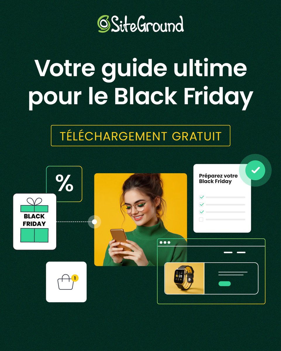 SiteGround_FR's tweet photo. 🛍️ Le #BlackFriday approche à grands pas ! Mais votre entreprise est-elle prête pour la plus grande journée de shopping de l'année ? 

Avec une augmentation du trafic et des attentes élevées de la part des clients, c'est l'occasion idéale de renforcer la présence de votre marque et de générer plus de ventes ... à condition de planifier votre stratégie comme un PRO.

Ne laissez rien au hasard. 👉 Obtenez votre guide  pour le Black Friday : https://t.co/gcfDYcCq48