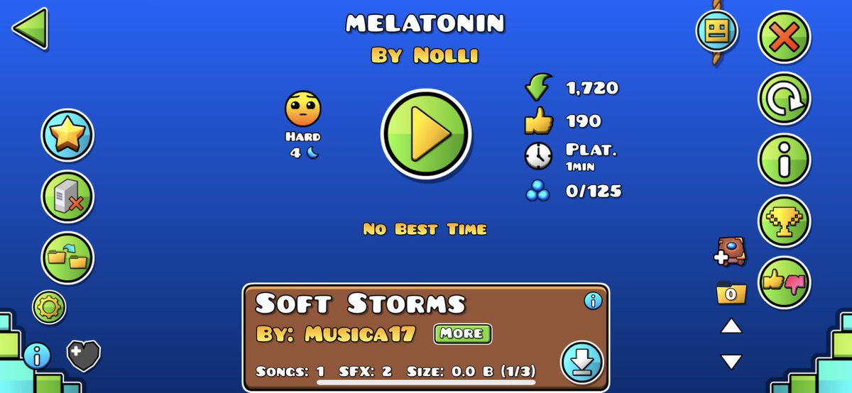 nolli69's tweet image. thank you to everyone who sent or has played Melatonin, means so much to me and another GD milestone complete