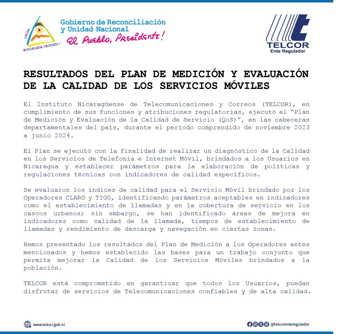 TELCOR - Autoridad Reguladora tweet media